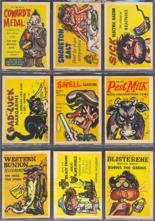 Rare Leaf 1960 Foney Ads (Mr.  Foney ' s Funnies) Complete 72 Card Set,  MINT/MINT - 3