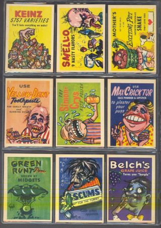 Rare Leaf 1960 Foney Ads (Mr.  Foney ' s Funnies) Complete 72 Card Set,  MINT/MINT - 4