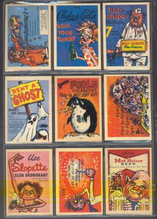 Rare Leaf 1960 Foney Ads (Mr.  Foney ' s Funnies) Complete 72 Card Set,  MINT/MINT - 6