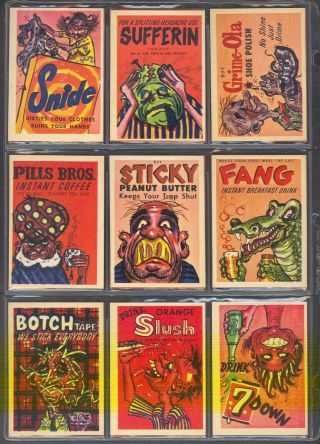 Rare Leaf 1960 Foney Ads (Mr.  Foney ' s Funnies) Complete 72 Card Set,  MINT/MINT - 8