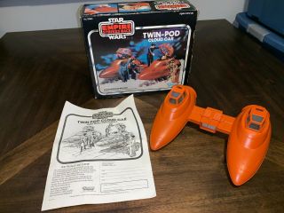 Vintage 1980 Kenner Star Wars Cloud Car Twin Pod Complete With Box