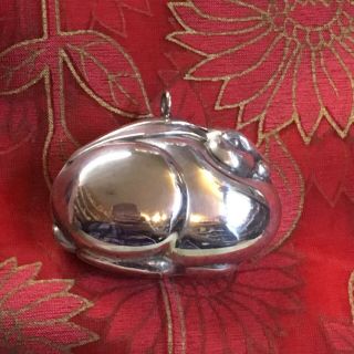 Bunny Or Rabbit Sterling Silver Vintage Ornament Rm Trush Of Portugal
