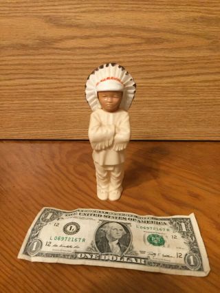 Vintage 1950 ' s Plastic Indian Chief Boy Figure 5.  5 inches tall 4