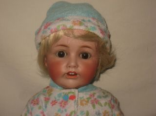 Antique German 18 " J.  D.  Kestner Bisque Head Character Child Doll 257 Md14