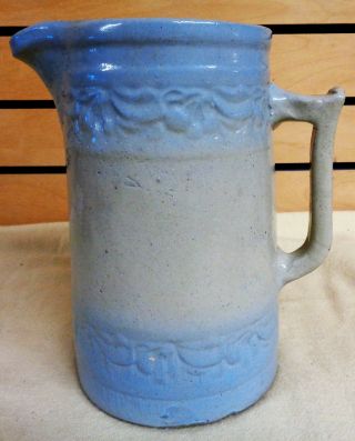 Vintage Red Wing Stoneware Cherry Band Design 8.  5 " Pitcher Red Wing Mn (th981)
