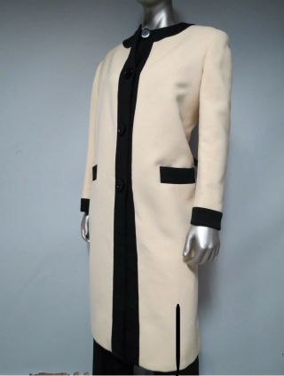 Vintage Norman Norell Wool Mink Dress Coat Women’s 8 Doris Day