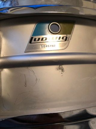 Vintage Ludwig Acrolite Snare Drum 14” X 6” B/o Badge 1976