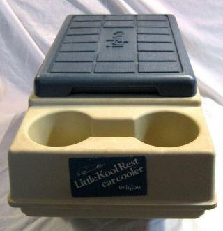 Vintage Igloo Little Kool Rest Car Center Console Ice Chest Cup Holder