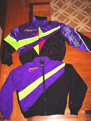 Vintage Arctic Cat Snowmobile Jacket Multi Color L Thinsulate Liner Coat/shell
