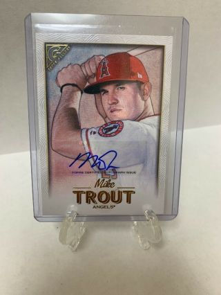 2018 Topps Gallery Mike Trout Auto Rare Hottt