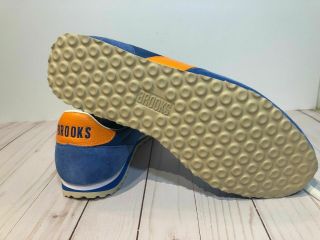 Brooks Vanguard Mens 12 Vintage Retro Running Shoes Blue Orange 1101661 D488 70s 4