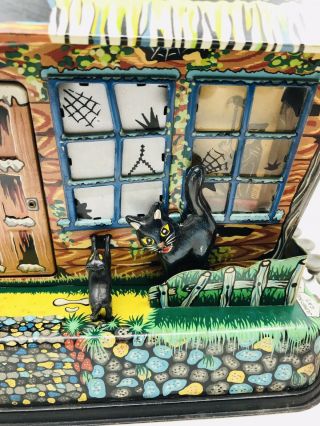 Vintage Marx Scary Hootin Hollow Haunted House Tin Battery Operated Dracula Toy 9