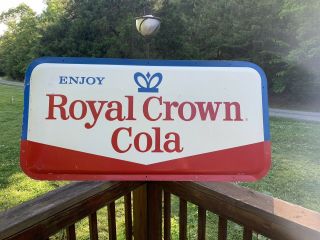 Vintage Rc Cola Advertising Bubble/convex Sign Royal Crown Vintage 52 X 26