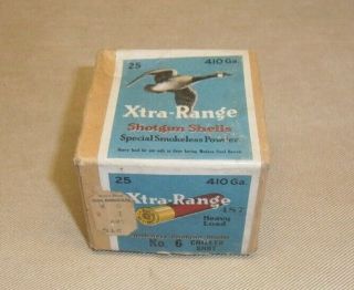 Vintage Sears & Roebuck Xtra - Range 410 Gauge Empty Shell Box
