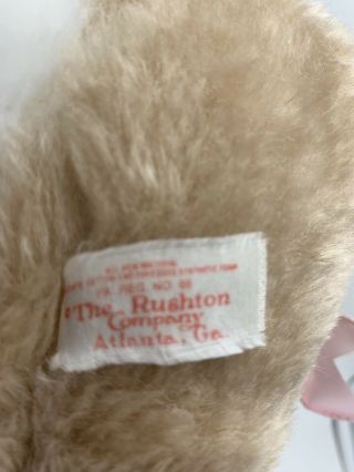 Big 13” Rushton Mouse Vintage Rubber Faced Plush Stuffed Toy 4