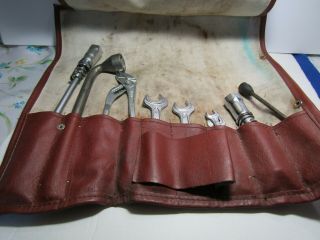 Vintage 1969 - 70s 6.  3 300sel Mercedes - Benz Leather Rolling Tool Kit