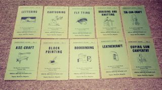 Vintage Handicraft Guides U.  S.  Armed Forces Popular Mechanics Complete Set 1 - 10