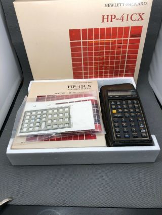 Hp - 41cx Vintage Scientific Calculator Boxed,  Halfnut Very Good,  Hp 41cx