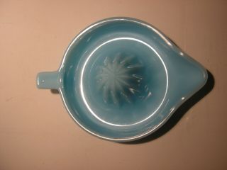 Vintage Blue Azure Sunkist Juice Reamer Mid Century Modern Rare Kitchen Glass 5