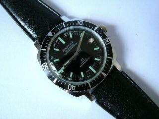 Vintage Binatime Seawatch,  Old Swiss Made Mechanical Diver,  23j,  70s.
