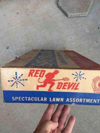 Vintage Red Devil Fireworks Display Box Lawn Set 1970s RARE FLOWERS 12