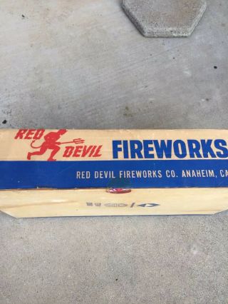 Vintage Red Devil Fireworks Display Box Lawn Set 1970s RARE FLOWERS 9