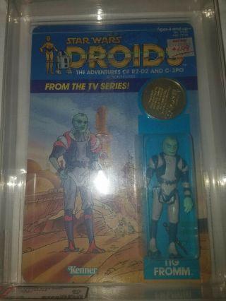 Vintage Kenner Star Wars Droid Cartoon Tig Fromm Afa 80 With A Factory Error