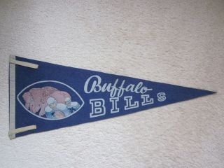 Vintage Rare 1961 Afl Buffalo Bills Colored Pennant First Logo Buffalo N Y