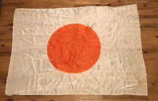 Vintage Wwii Japanese Silk Flag 25 " X 36 "