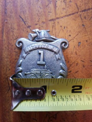 Vintage Antique Fire Department Elizabeth N.  J.  Badge 2218 5
