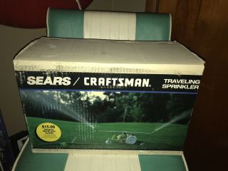Vintage Sears Craftsman Green Tractor Traveling Sprinkler Box