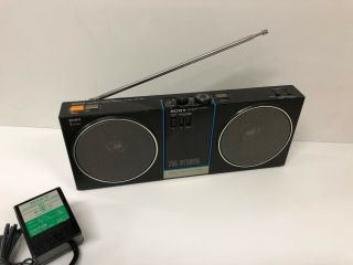 Vintage Sony Srf - 80w Stereo Speaker Boombox W/ Removable Am/fm Walkman Radio