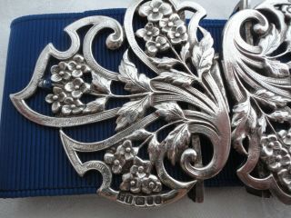 solid silver nurses belt buckle,  complete with belt,  London hallmarked 3