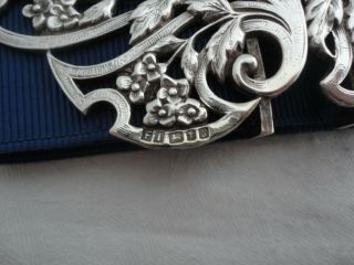 solid silver nurses belt buckle,  complete with belt,  London hallmarked 5