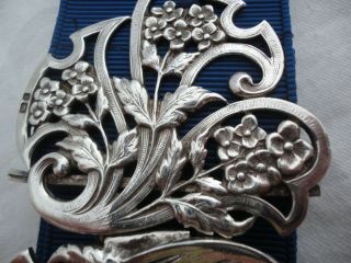 solid silver nurses belt buckle,  complete with belt,  London hallmarked 6