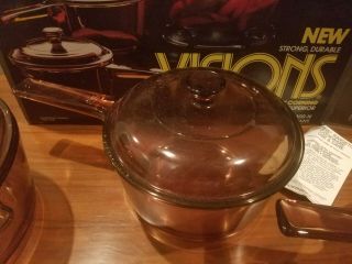Vintage Visions Corning RangeTop Cookware 6 Piece Covered Saucepans 5