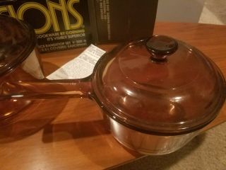 Vintage Visions Corning RangeTop Cookware 6 Piece Covered Saucepans 6