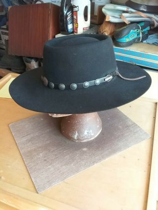 Vintage Stetson Tanya 4x Fur Black Western Hat 6 3/4