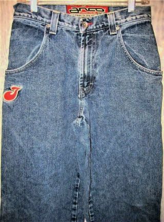 Vtg 90s 2k Women ' s Size 9 Jnco Loosey Girlie Stuff Jeans U.  S.  A.  SKATER PUNK RAVE 2