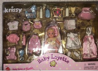 Mattel 1999 Krissy Sister Of Barbie Baby Layette Doll & Accessories