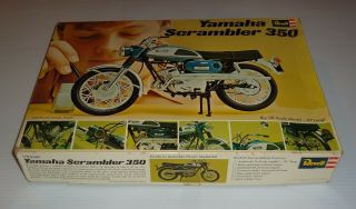 1970 Vintage 1/8 Scale Revell Yamaha Scrambler 350 Dirt Bike Model Kit