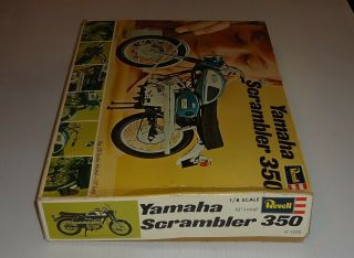 1970 VINTAGE 1/8 SCALE REVELL YAMAHA SCRAMBLER 350 DIRT BIKE MODEL KIT 3