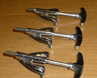 Vintage 1970s Ludwig Bass Drum T Rods and Claws Matched Set of 10 Vistalite 22 