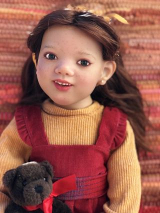 Annette Himstedt Vintage Doll Georgi Re - Created Smiling Happy Girl W/coa/box