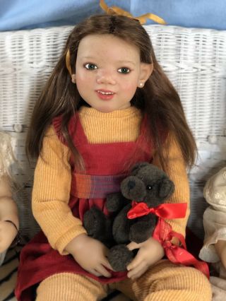 Annette Himstedt Vintage doll Georgi re - created Smiling Happy Girl w/COA/Box 2