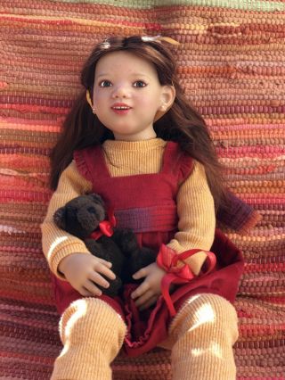 Annette Himstedt Vintage doll Georgi re - created Smiling Happy Girl w/COA/Box 3