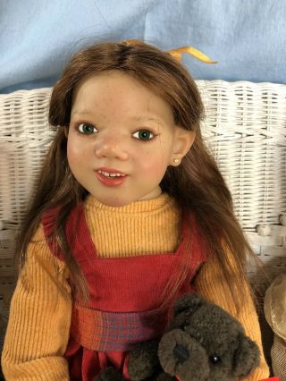Annette Himstedt Vintage doll Georgi re - created Smiling Happy Girl w/COA/Box 8