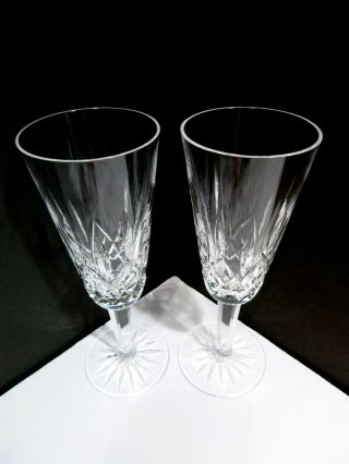 Vintage Waterford Crystal Lismore (1957 -) Set Of 2 Champagne Flutes 7 1/4 ".