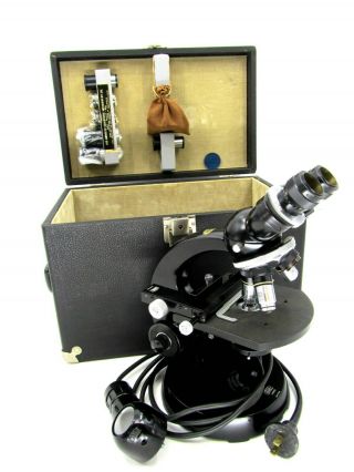 Vtg Carl Zeiss Winkel Lasico Wl Compound Binocular Microscope
