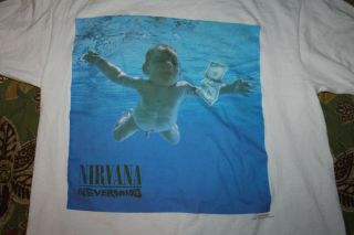 1992 Brockum Nirvana Nevermind Tour Shirt Kurt Cobain Rare Xl